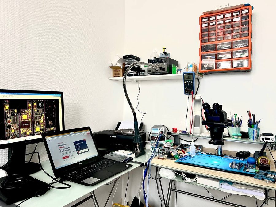 Photo réelle de l’atelier Badiphone à Hellemmes-Lille.